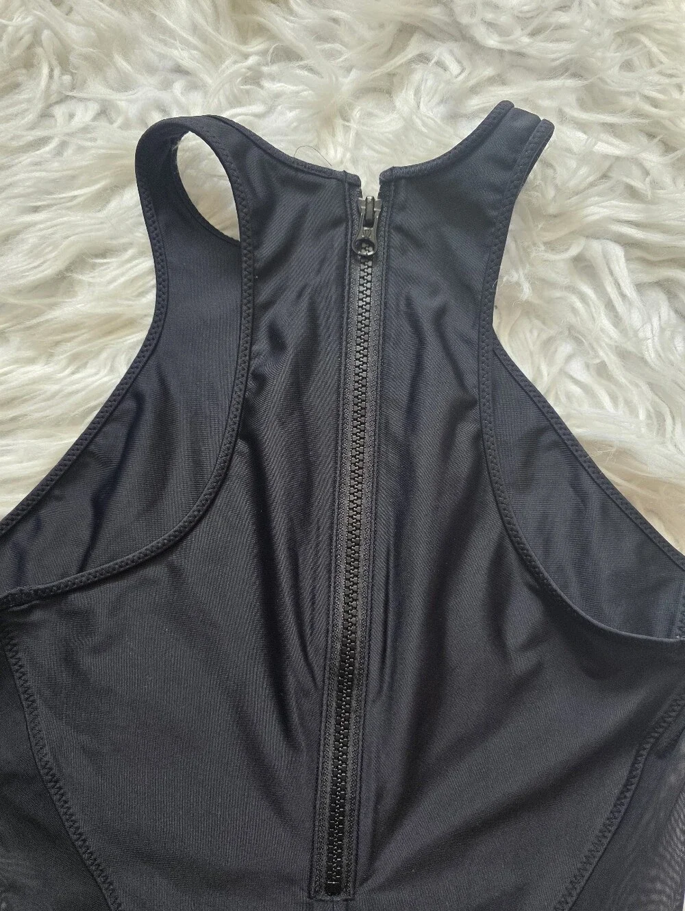 lululemon athletica Black High-Neck Zip-Front One-Piece Swimsuit